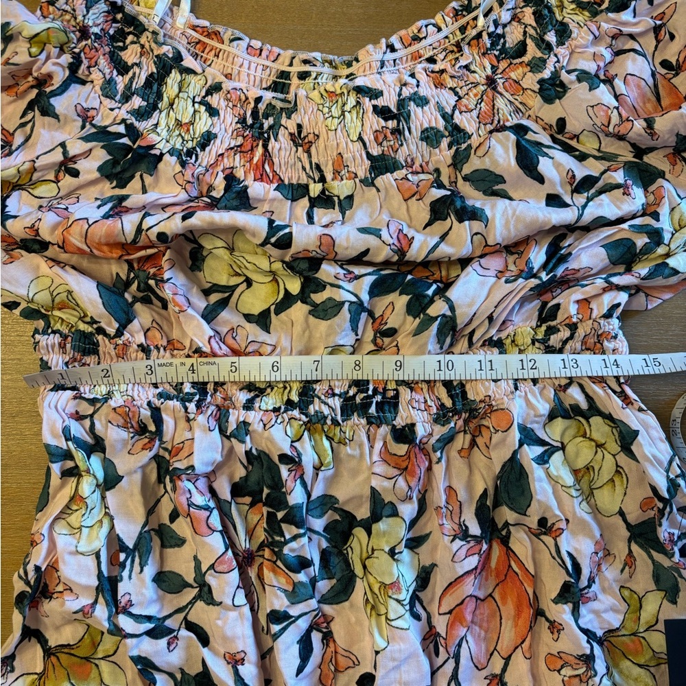 Lulu’s Hello Darling Floral Off-Shoulder Mini Dress Pale Pink, Size XL, NWT - Picture 12 of 12